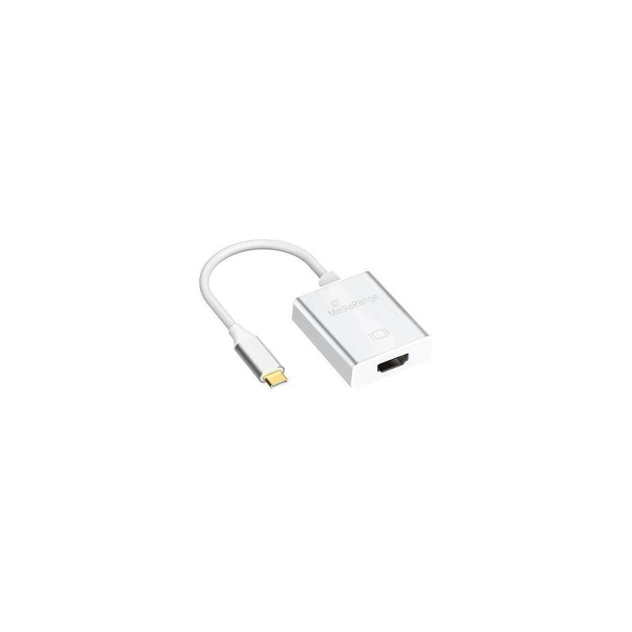 MediaRange USB Type-C 3.1 auf HDMI converter, silver - MRCS194