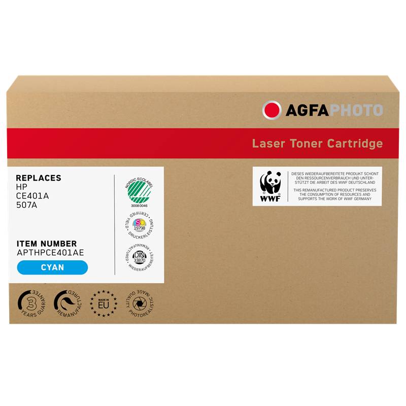 AgfaPhoto Toner APTHPCE401AE ersetzt HP CE401A 507A CY - APTHPCE401AE