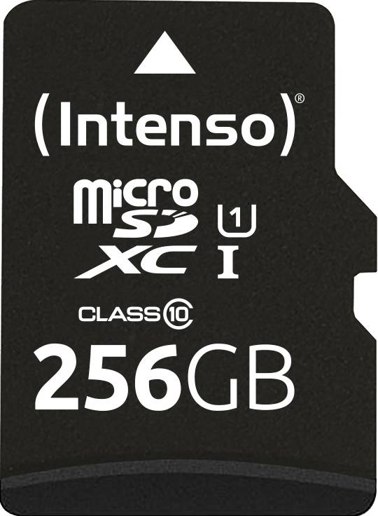 SD MicroSDXC Card 256GB Intenso UHS-I inkl. SD- Adapter retail - 3424492