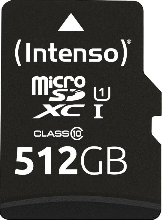 SD MicroSDXC Card 512GB Intenso UHS-I inkl. SD- Adapter retail - 3424493