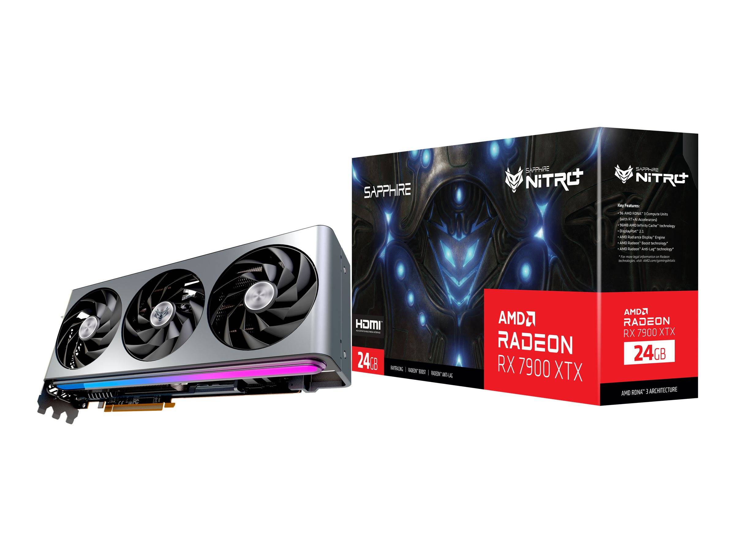 4895106293328 - Grafikkarte AMD Radeon RX 7900 XTX Nitro+ 24 GB GDDR6-SDRAM PCIe HDMI® DisplayPort Übertaktet   Overclocked