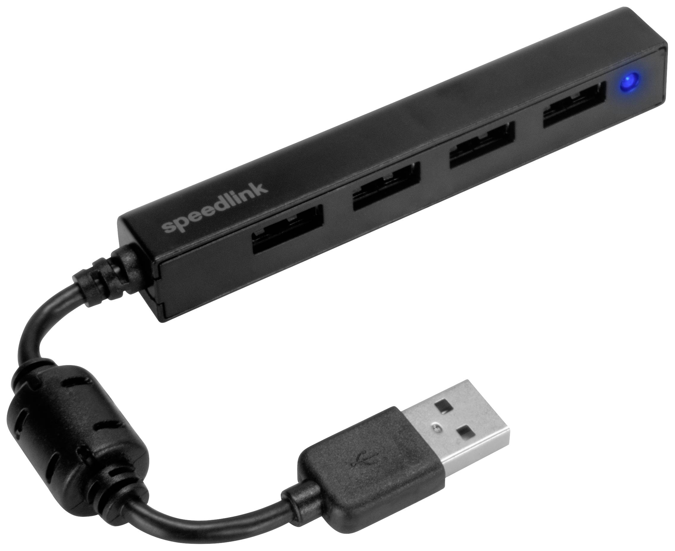 Speedlink USB-HUB SNAPPY SLIM, 4-Port, Passiv, schwarz retail