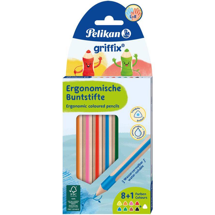 Pelikan Buntstifte griffix BSDg/wv/9 8+1 Stück Faltschachtel - 700856