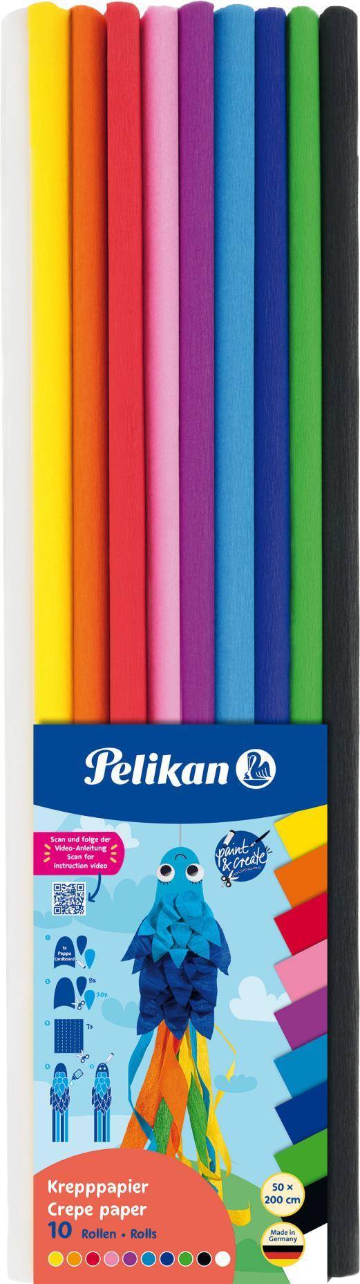 Pelikan Krepppapier Set KRP, 10 Farben, f.s. - 101622