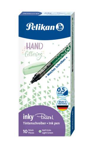 Pelikan Tintenschreiber inky 273 Pastell Hellgrün 10 Stück - 820011