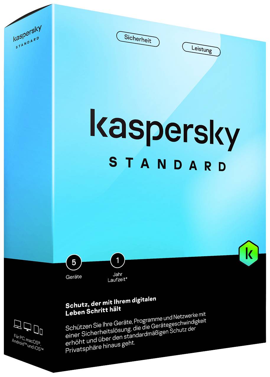 Kaspersky Standard 5 Gerät Box ohne Medien (DE) - KL1041G5EFS