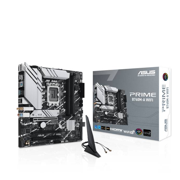 MB ASUS PRIME B760M-A WIFI (Intel,1700,DDR5,mATX) - 90MB1EL0-M1EAY0