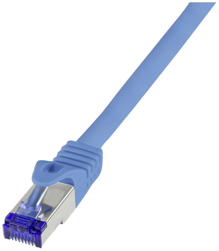 Logilink Patchkabel Ultraflex, Cat.6A, S/FTP, blau, 0,25 m - C6A016S