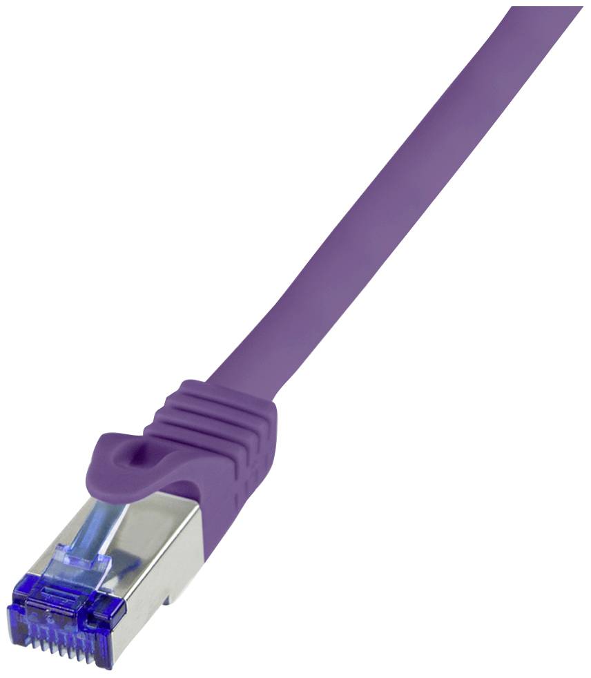 Logilink Patchkabel Ultraflex, Cat.6A, S/FTP, violett, 0,5 m - C6A029S