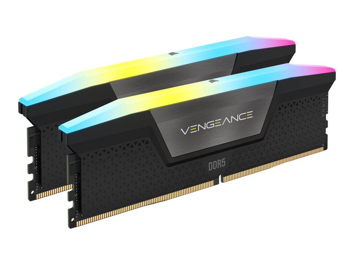 0840006664918 - Vengeance RGB DDR5-6600 - 64GB - CL30 - Dual Channel (2 Stück) - Unterstützt Intel XMP - Schwarz mit RGB