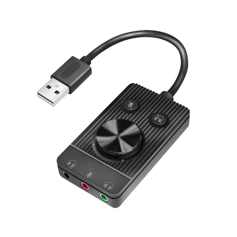 LogiLink Audio-Adapter USB 2.0 3x3,5mm/F m.Lautstärkeregler - UA0397