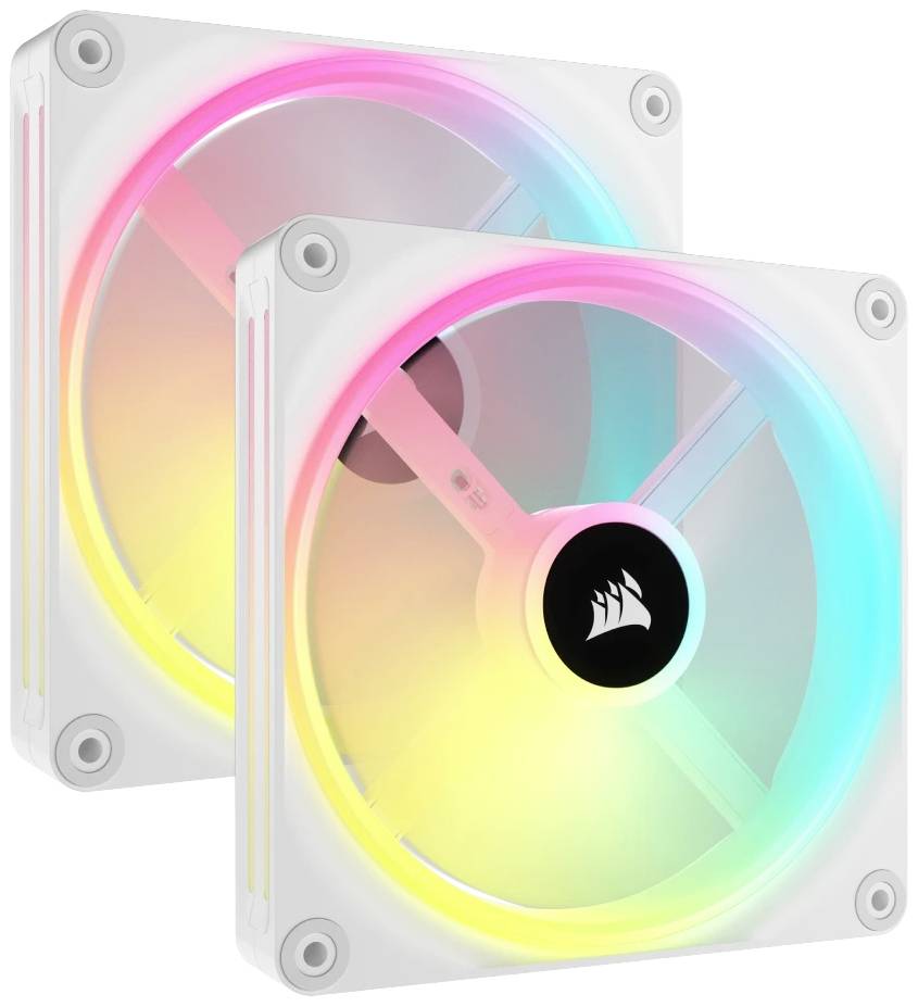 CORSAIR Lüfter 140*140*25 QX140 RGB LED Fan White Duo - CO-9051008-WW