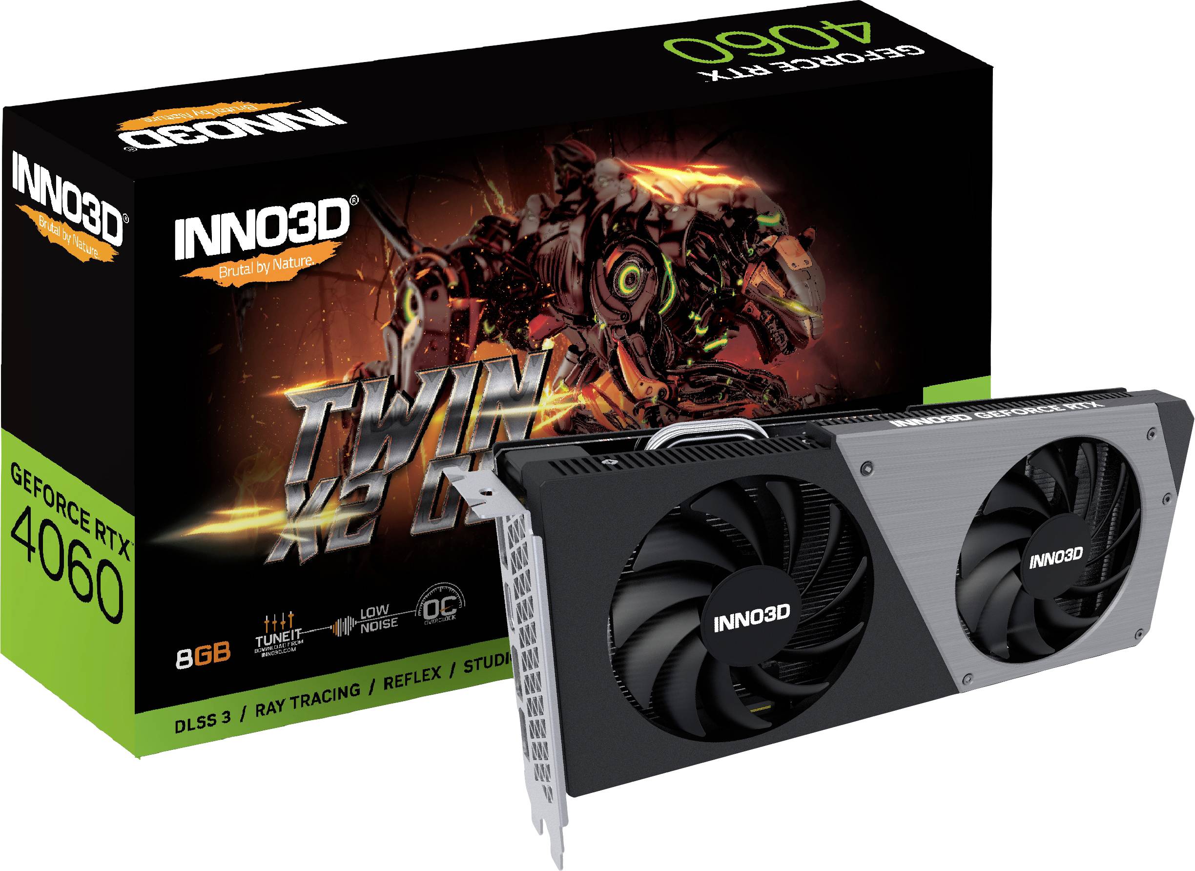 Inno3D RTX4060 Twin X2 OC 8GB GDDR6 HDMI 3xDP - N40602-08D6X-173051N