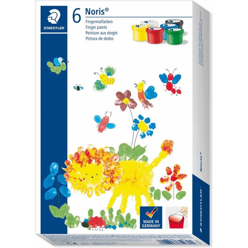 STAEDTLER Fingermalfarbe Noris junior 6er-Set retail - 8816 D