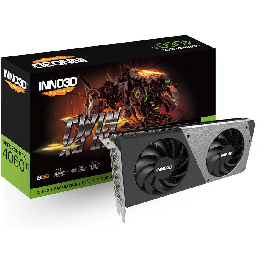 Inno3D RTX4060 TI Twin X2 OC 8GB GDDR6 HDMI 3xDP - N406T2-08D6X-171153N