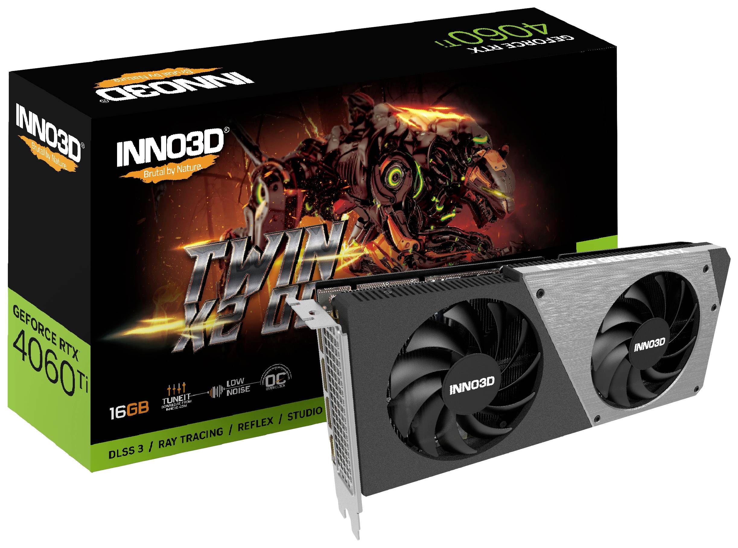 Inno3D RTX4060 TI Twin X2 OC 16GB GDDR6 HDMI 3xDP - N406T2-16D6X-178055N