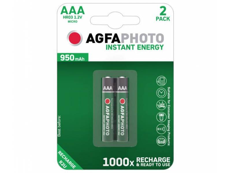 AgfaPhoto Akku Instant Energy AAA HR03  950mAh          2St.