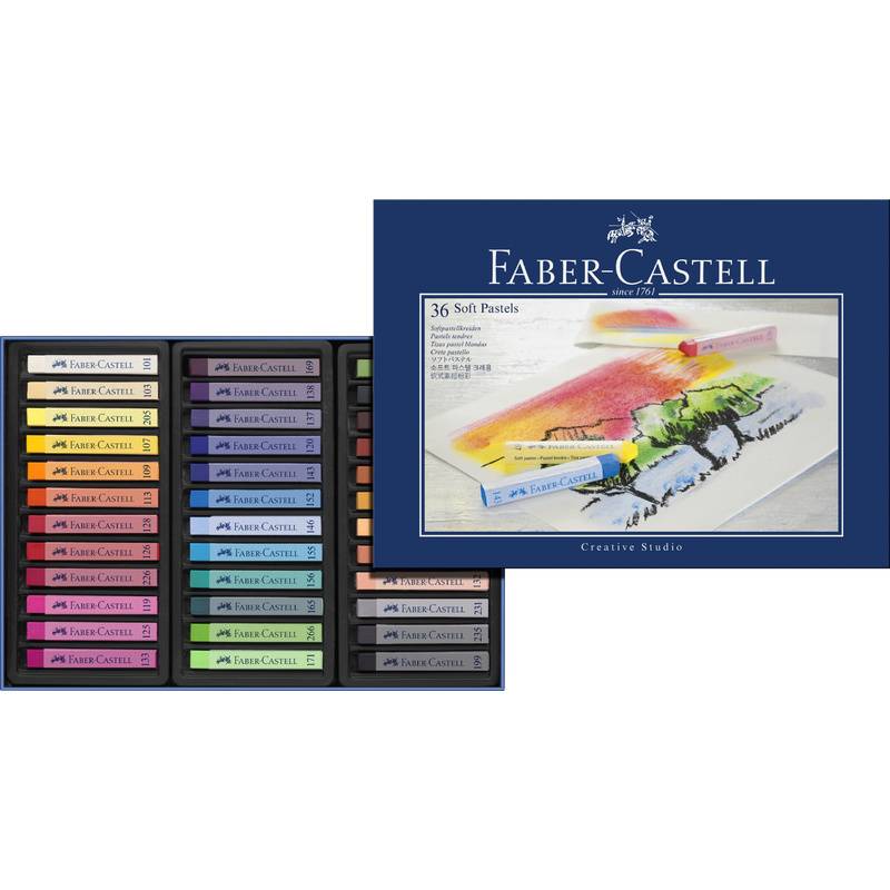 FABER-CASTELL Softpastellkreiden 36er Kartonetui 3 Stk - 128336