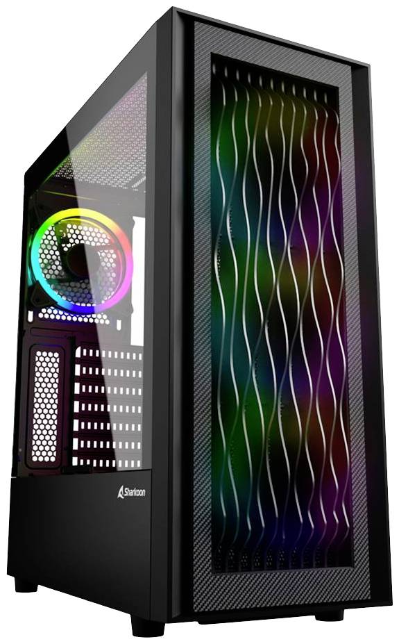 Sharkoon Gehäuse RGB Wave ATX 1xGlas schwarz - 4044951037544