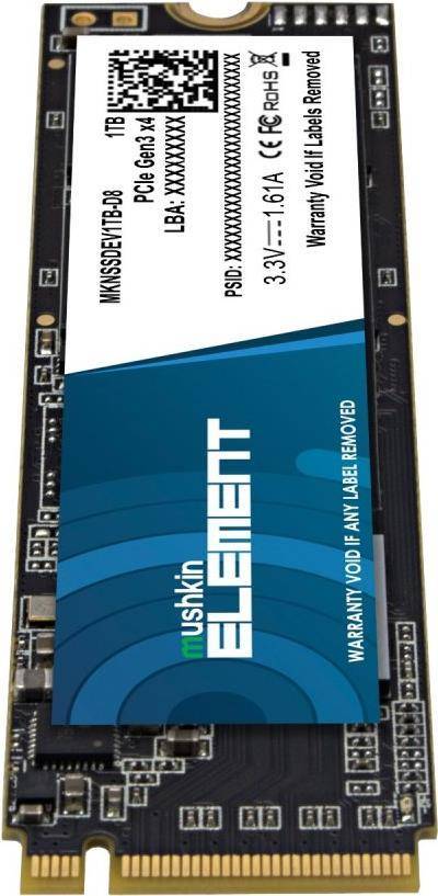 SSD 1TB Mushkin M.2 (2280) Element NVMe PCIe intern retail - MKNSSDEV1TB-D8