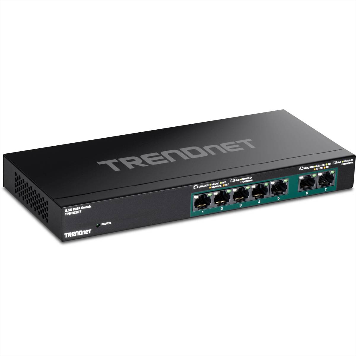 TRENDnet 7-Port Multi-Gig PoE Switch - TPE-TG327