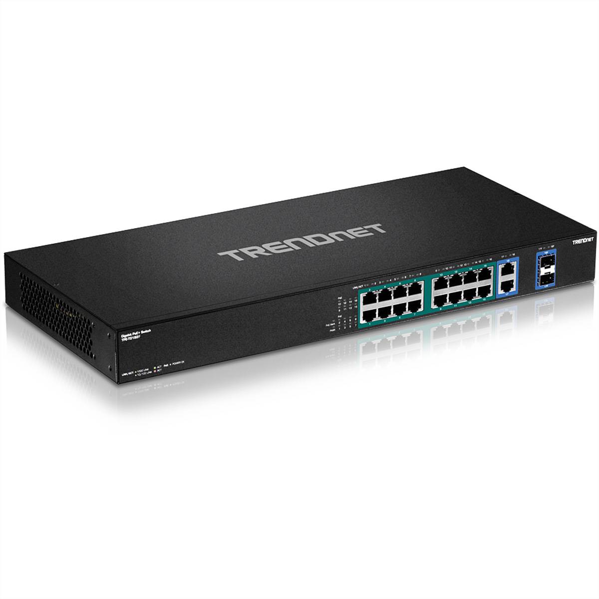 TRENDnet 18-Port Gigabit High Power PoE+ Switch (440W) - TPE-TG182F