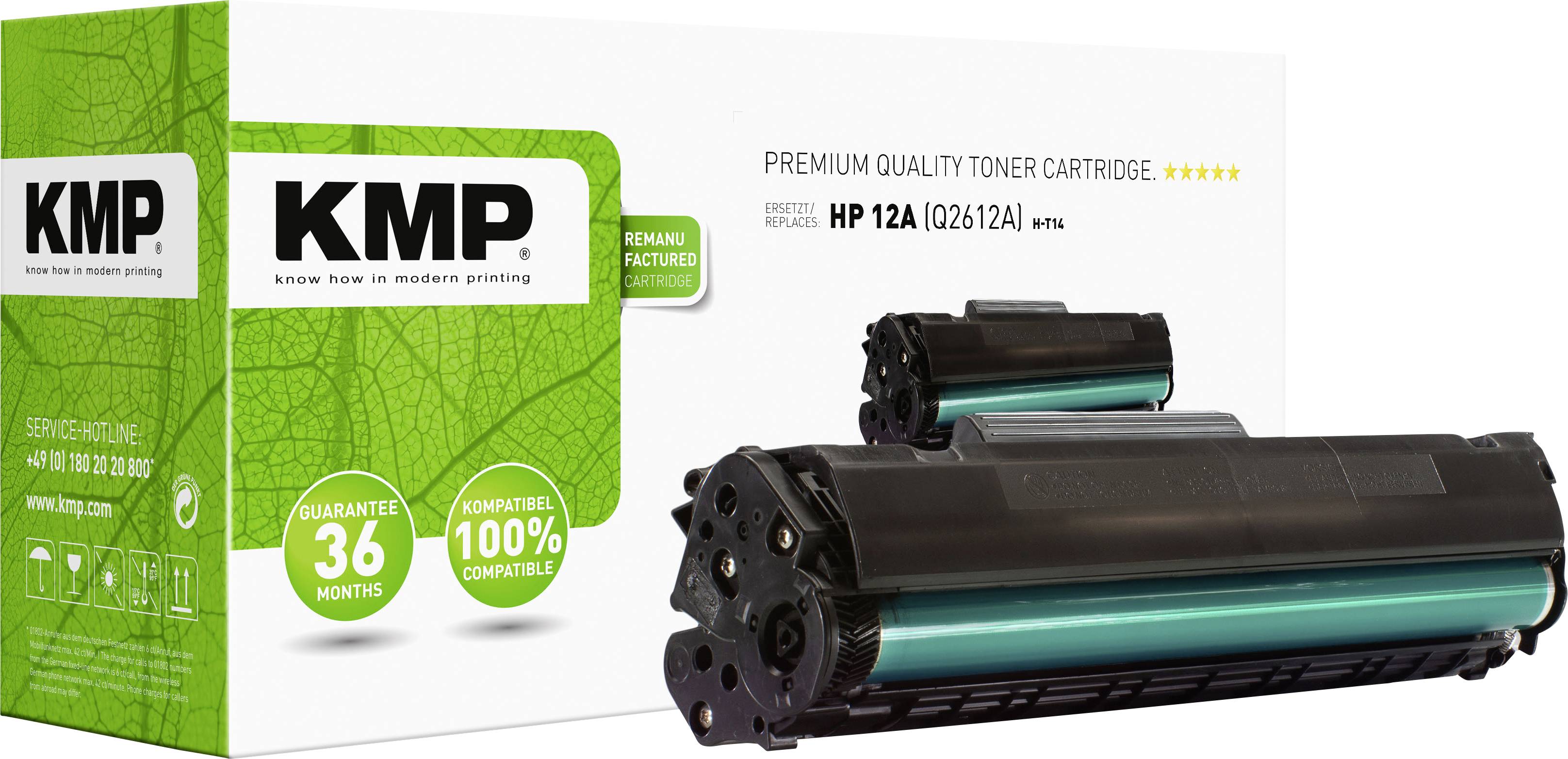 KMP Toner HP Q2612A black 2000 S. H-T14 remanufactured - 1114,0000