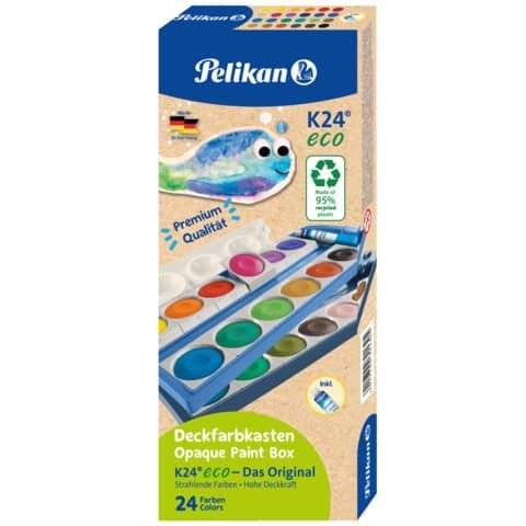 Pelikan Deckfarbkasten K24 eco inkl. Deckweiß, 24 Farben - 701303