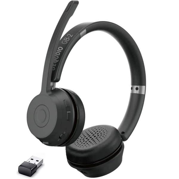 GEQUDIO Schnurlos Bluetooth Headset GB-2 (mit USB-Adapter) - WA9704