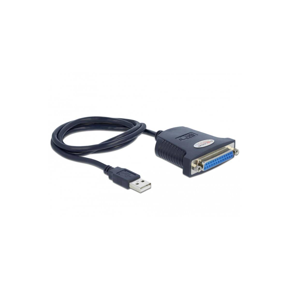 DELOCK USB1.1 Kabel A -> D-Sub25 St/Bu 0.80m sw - 61330