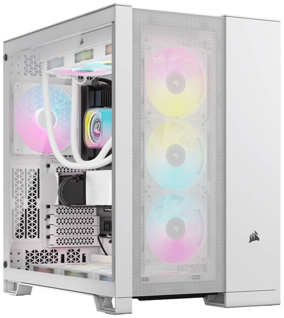 CORSAIR Geh Midi 6500D Airflow (Tempered Glass) White - CC-9011260-WW