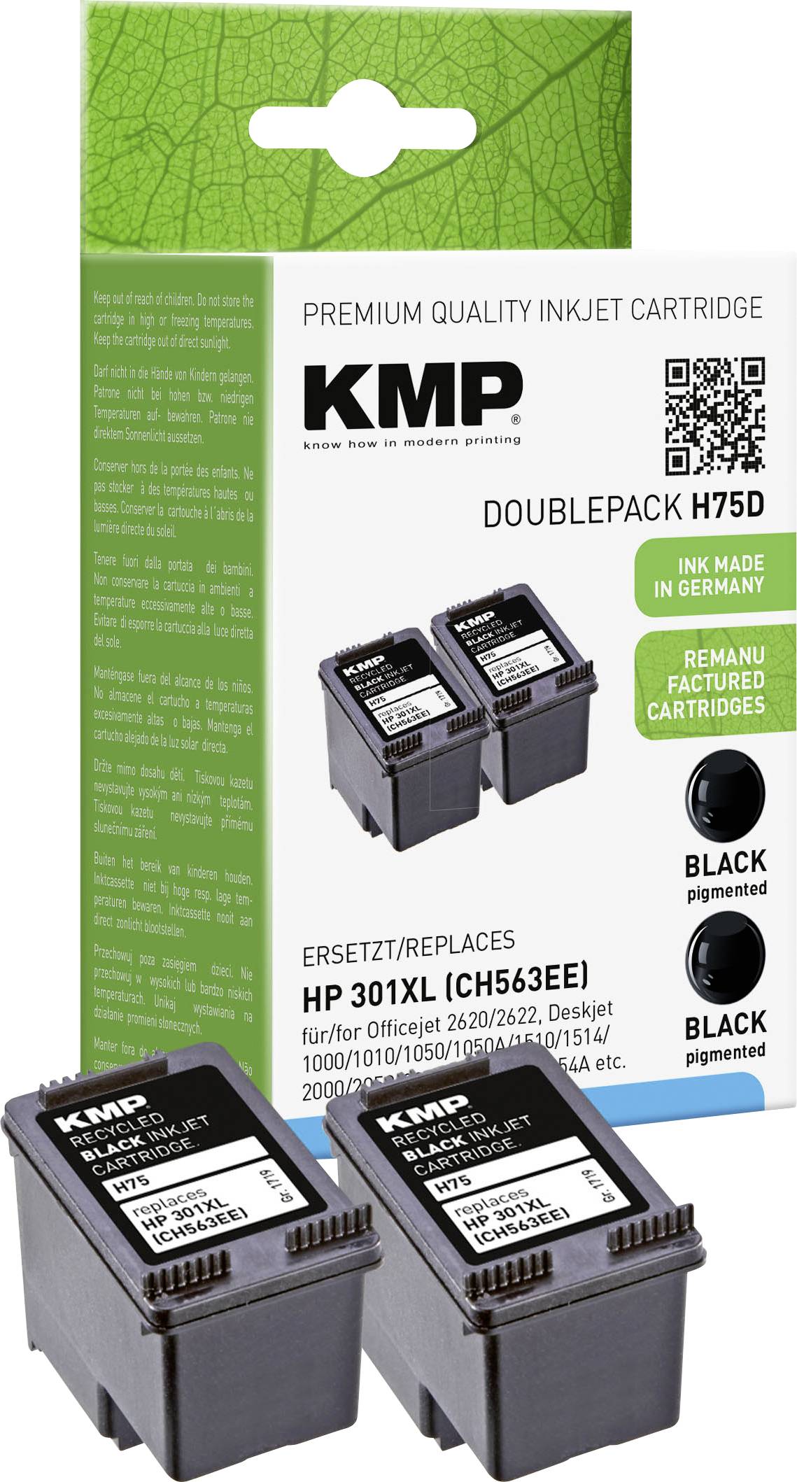 KMP Patrone HP301XL DoublePack 2x480 Seiten black kompatibel - 1719,4021