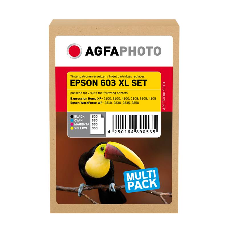 AgfaPhoto Patrone Epson APET603XLSETD ers. 603XL C/Y/M/BK - APET603XLSETD