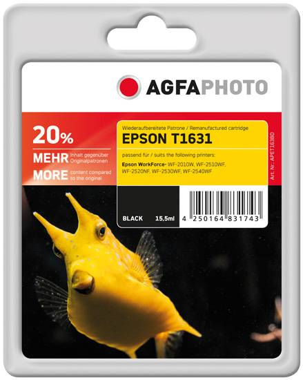 AgfaPhoto Patrone Epson APET163BD ers. 16XL, T1631 black - APET163BD