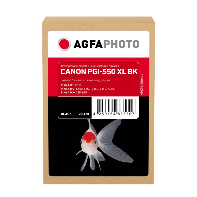 AgfaPhoto Patrone Canon APCPGI550XLB ers. PGI-550XL PGBK remanufactured