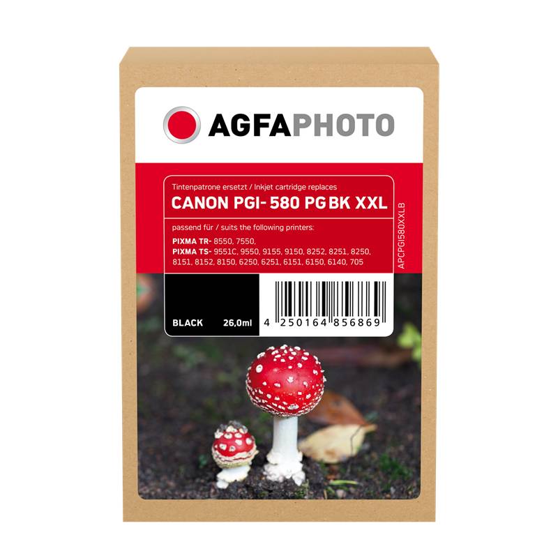 AgfaPhoto Patrone Canon APCPGI580XXLB ers. PGI-580GBK XXL - APCPGI580XXLB