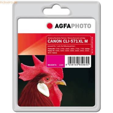 AgfaPhoto Patrone Canon APCCLI571XLM ers. CLI-571XLM magenta - APCCLI571XLM