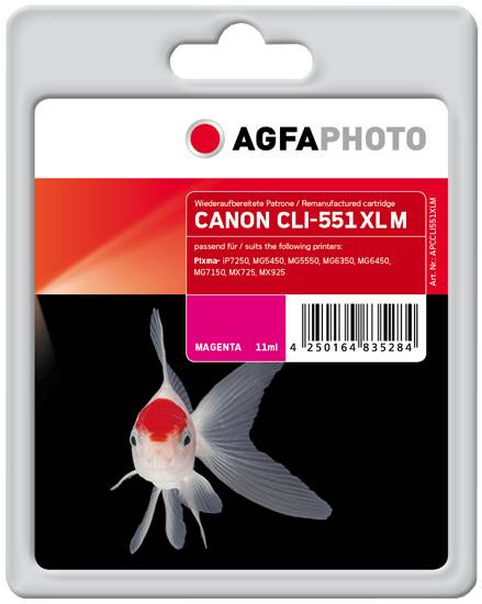 4250164835284 - AgfaPhoto Patrone Canon APCCLI551XLM ers CLI-551 XL magenta remanufactured