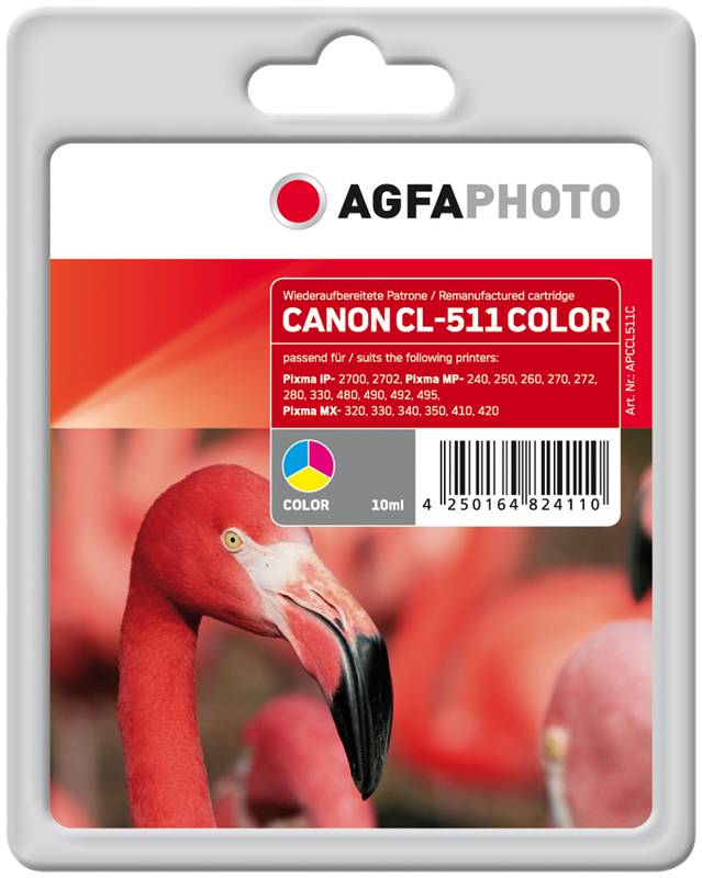 4250164824110 - AgfaPhoto Patrone Canon APCCL511C ers CL-511 color remanufactured