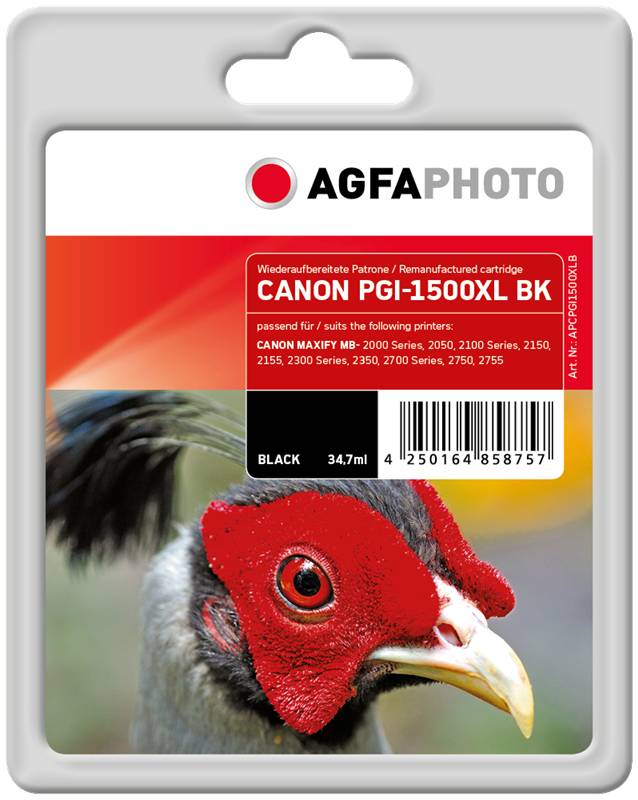 4250164858757 - AgfaPhoto Patrone Canon APCPGI1500XLB ers PGI-1500Xl BK remanufactured