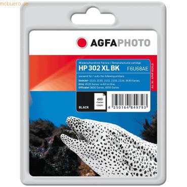 AgfaPhoto Patrone HP APHP302XLB No.302XL F6U68AE black remanufactured