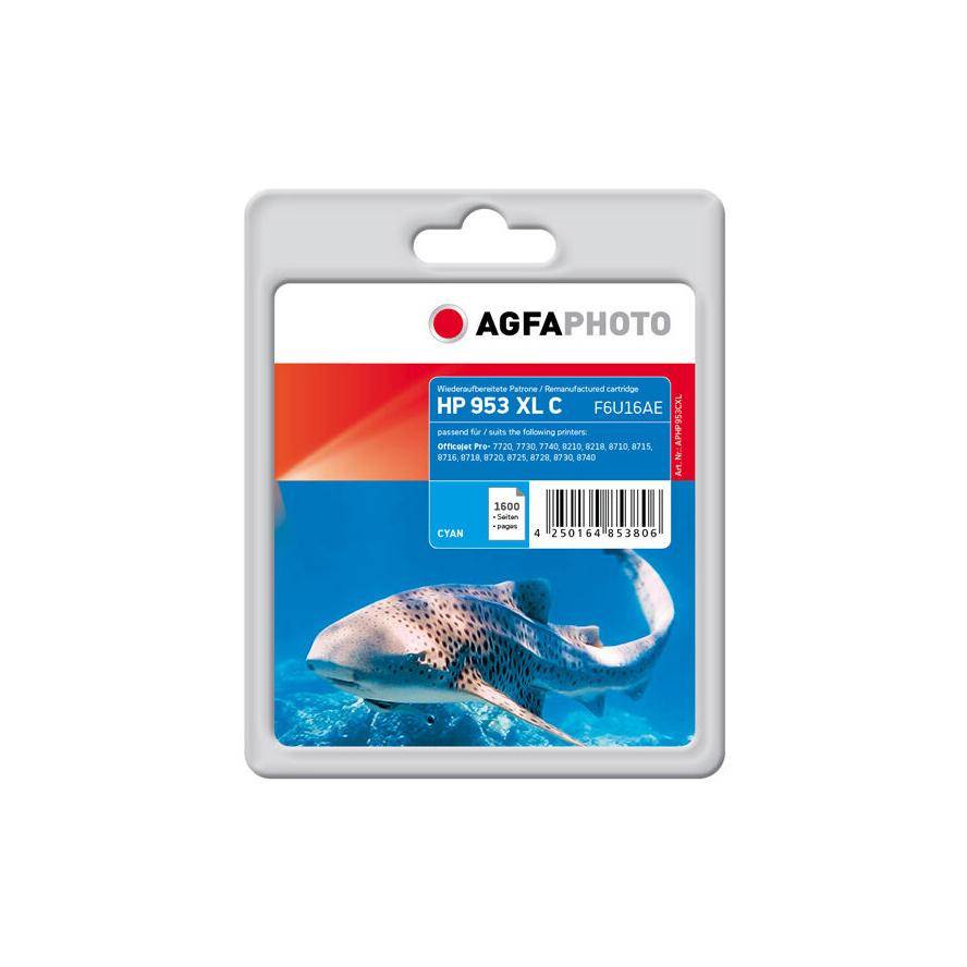 AgfaPhoto Patrone HP APHP953CXL No.953XL F6U16AE cyan remanufactured - APHP953CXL