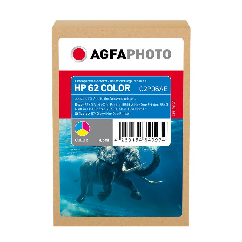 AgfaPhoto Patrone HP APHP62 C No.625 C2P06AE color remanufactured