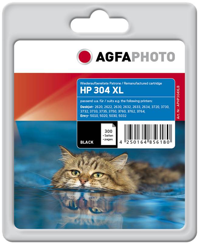 AgfaPhoto Patrone HP APHP304XLB No.304XL N9K08AE black remanufactured - APHP304XLB