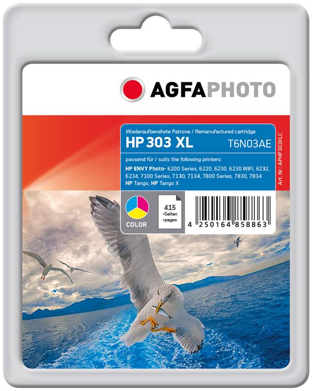 AgfaPhoto Patrone HP APHP303XLC No.303XL T6N03AE color remanufactured - APHP303XLC