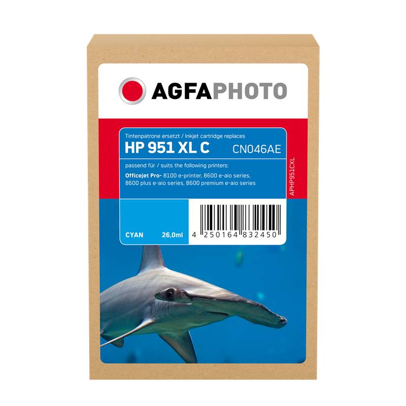 AgfaPhoto Patrone HP APHP951CXL N0.951XL CN046AE cyan remanufactured