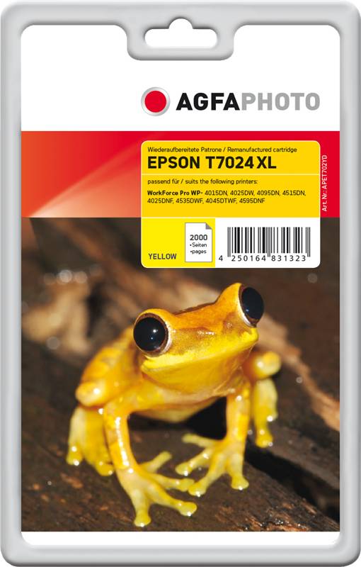 AgfaPhoto Patrone Epson APET702YD ers.T7024 XL yellow remanufactured