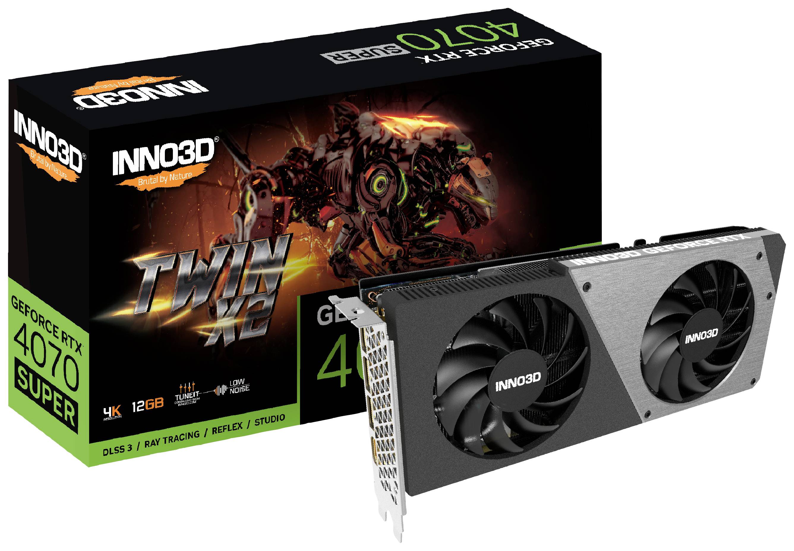 Inno3D RTX4070 Super TWIN X2 12GB GDDR6X HDMI 3xDP - N407S2-126X-186162N