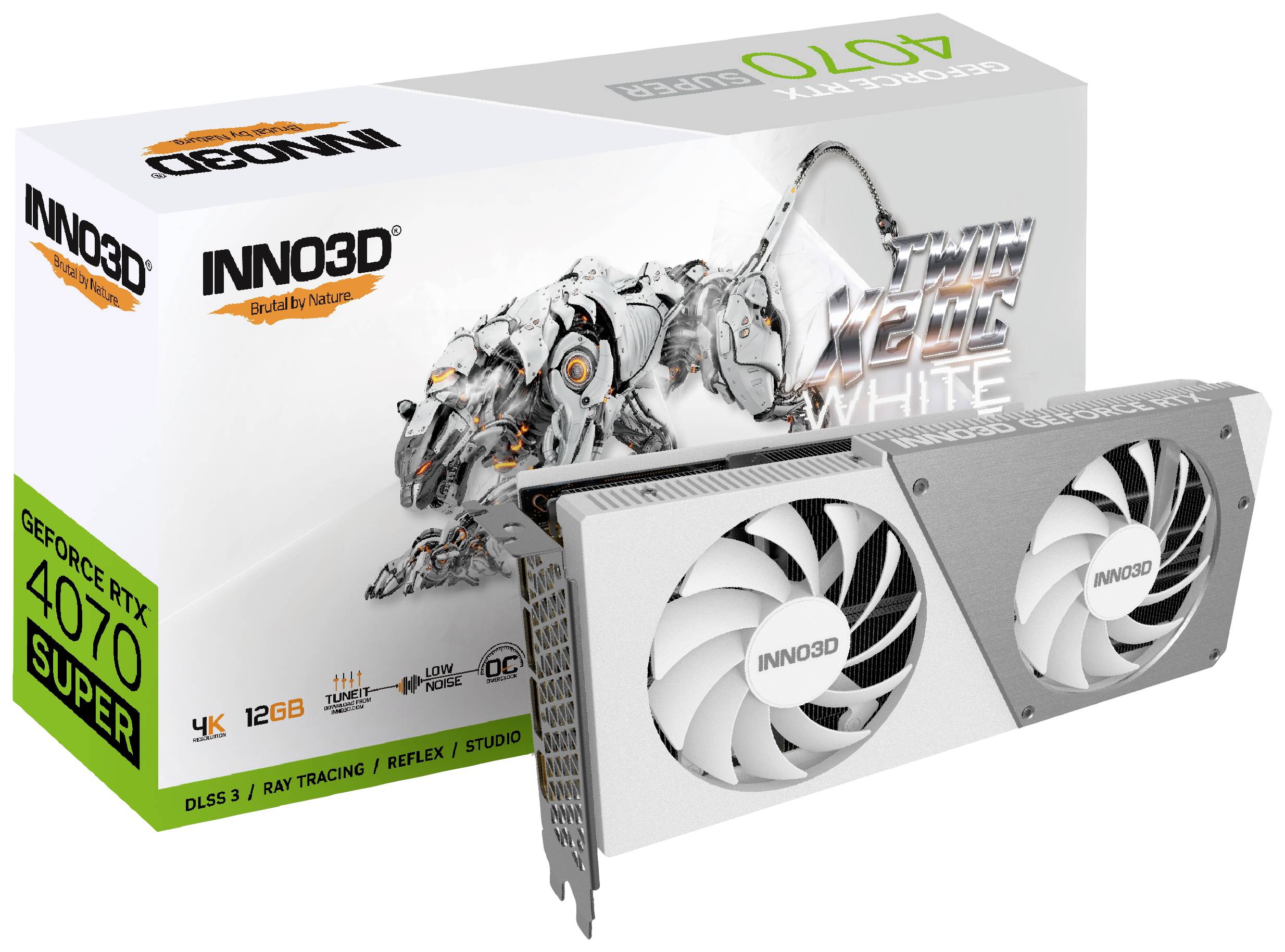 4895223103906 - Inno3D GeForce RTX 4070 SUPER Twin X2 OC White - 12GB GDDR6X RAM - Grafikkarte