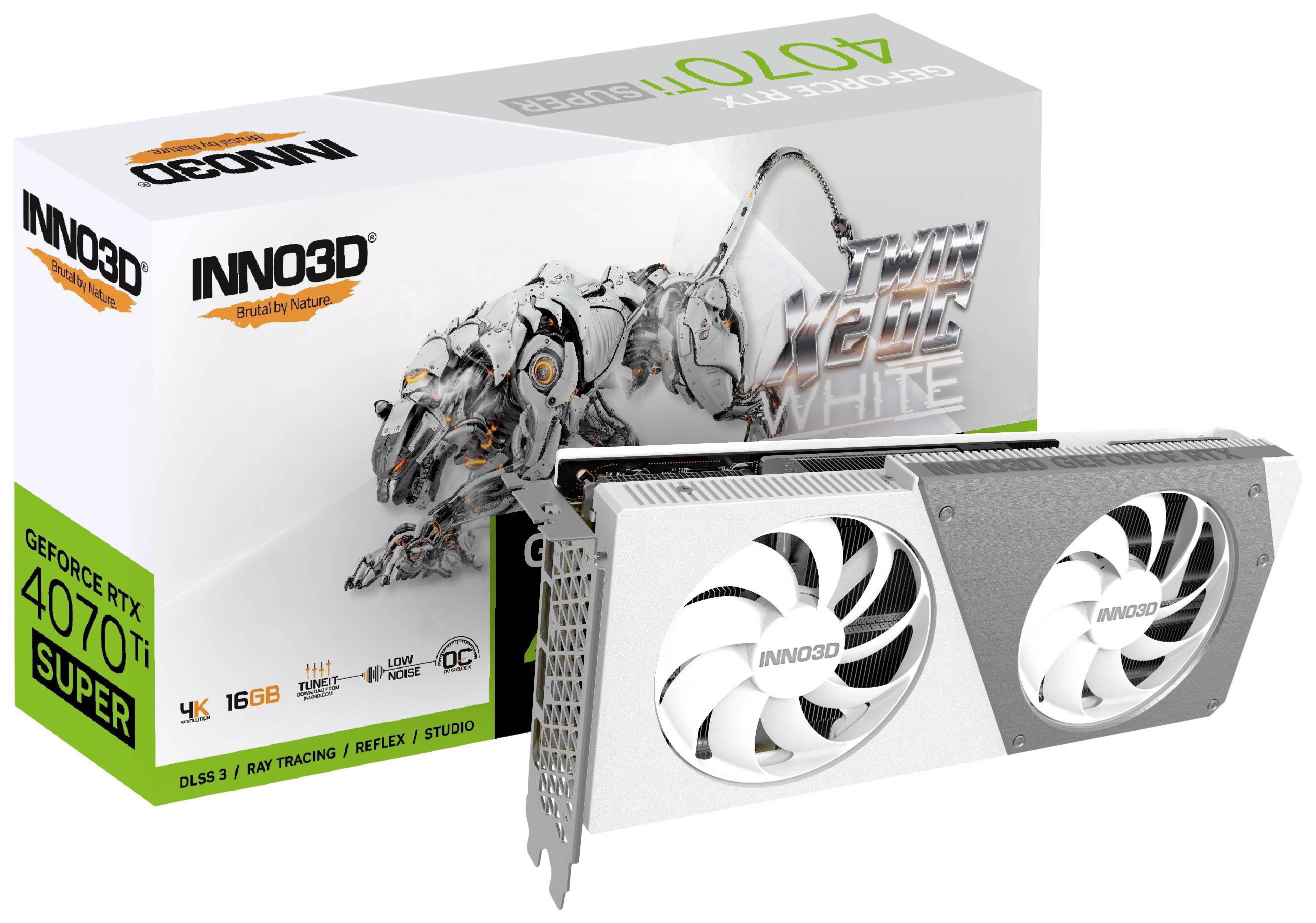 Inno3D RTX4070 TI Super Twin X2 OC White 16GB GDDR6X HDMI - N407TS2-166XX-186156W